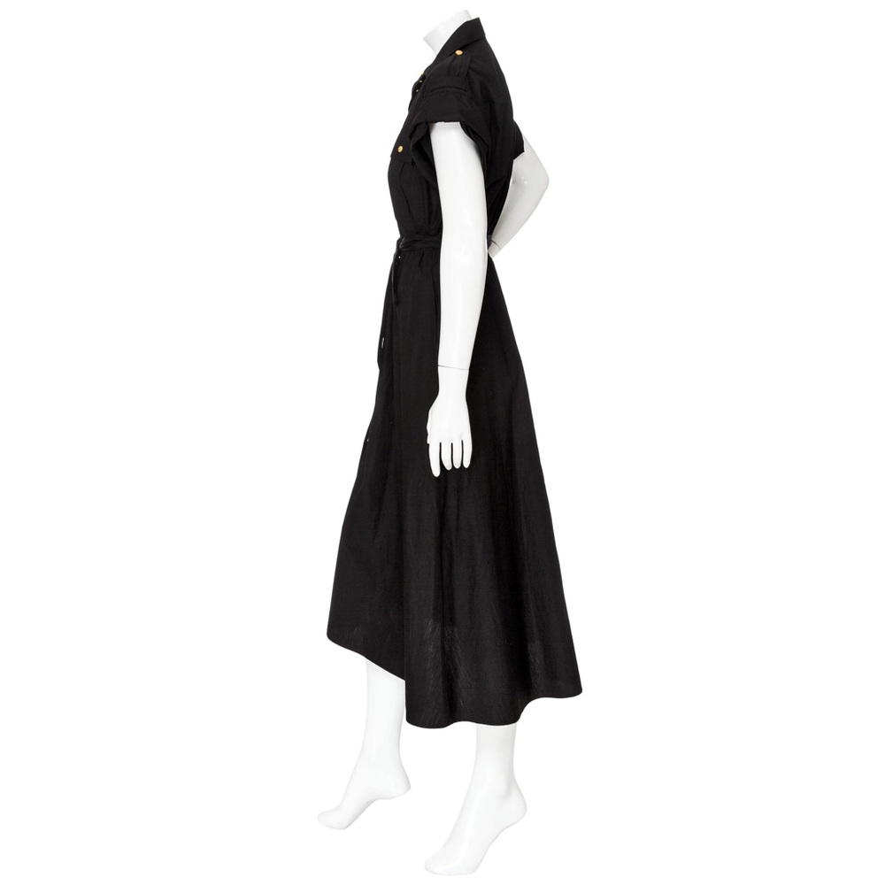 Celine Poplin Midi Safari Button Down Dress - Picture 6 of 8